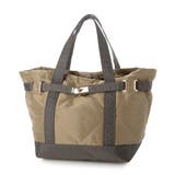 ベージュ | カシュカシュ cachecache ヒネリ金具2wayナイロンキルティングトート… | UNBILLION