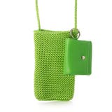 ライトグリーン | カシュカシュ cachecache ネオンカラーニットスマホショルダーバッグ | UNBILLION
