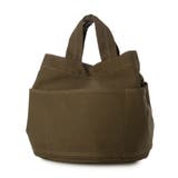 カーキ | カシュカシュ cachecache ポリコットンマルチポケット丸底トートバッグ | UNBILLION