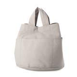 ライトグレー | カシュカシュ cachecache ポリコットンマルチポケット丸底トートバッグ | UNBILLION