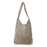 シルバー | カシュカシュ cachecache / メタリックビーズミニホーボーバッグ | UNBILLION