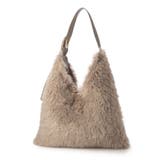グレー | カシュカシュ cachecache エアリ-ファートライアングルトートバッグ | UNBILLION