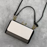 アイボリーブラック | カシュカシュ / WEB限定カラーコンビウォレットショルダーバッグ | UNBILLION