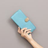 ブルー | アトランタ ATLANTA / 牛革薄マチロングウォレット | UNBILLION