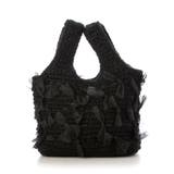 ブラック | カカトゥ kakatoo / リボンモヘアクロッシェバッグ | UNBILLION