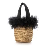 ブラック | カカトゥ kakatoo / チュールフリンジミニ2wayカゴバッグ | UNBILLION