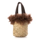 ブラウン | カカトゥ kakatoo / チュールフリンジミニ2wayカゴバッグ | UNBILLION