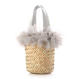 グレー | カカトゥ kakatoo / チュールフリンジミニ2wayカゴバッグ | UNBILLION