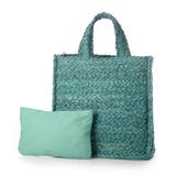 グリーン | カカトゥ kakatoo / ラフィアスクエアトートバッグ | UNBILLION