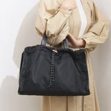 ブラック | ペルケ perche / ナイロン×牛革2wayパラコードトート | UNBILLION