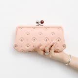 ピンク | ペルケ perche / サクラ・スタッズ・アクリル玉がま口長財布 | UNBILLION