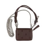 ブラウン | ペルケ perche / ドット刺繍ジャバラチャームウォレットショルダー | UNBILLION