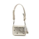 ゴールド | ペルケ perche / ドット刺繍ジャバラチャームウォレットショルダー | UNBILLION