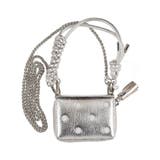 シルバー | ペルケ perche / ドット刺繍ジャバラチャームウォレットショルダー | UNBILLION