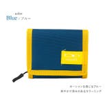 ブルー | 二つ折り財布 軽い コンパクト | e-mono kids