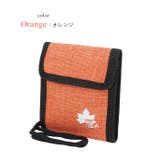 オレンジ | LOGOSPark ネックウォレット 二つ折り財布 | e-mono men