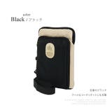 ブラック | 縦型お財布ショルダー ウォレットポーチ お財布ポシェット | e-mono