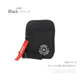 ブラック | ウォレットポーチ お財布ポシェット お財布ショルダー | e-mono men