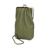 カーキ | がま口スマホショルダー スマホポシェット スマホポーチ | e-mono