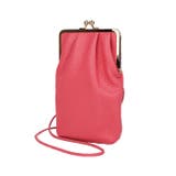 ピンク | がま口スマホショルダー スマホポシェット スマホポーチ | e-mono