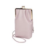 パープル | がま口スマホショルダー スマホポシェット スマホポーチ | e-mono