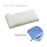 シルバー | 友禅文庫 L字ファスナー長財布 長財布 | e-mono