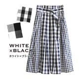 ホワイト×ブラック | MIMIMEMETE（ミミメメット）：チェック＆チェック プリーツスカート | e-zakkamania stores