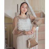 ベージュ | SET2点チュールキャミ付きドッキングワンピース | earth music&ecology
