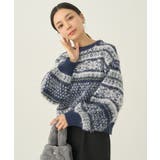 ネイビー | フェザーヤーンノルディックプルオーバー | earth music&ecology