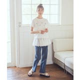 カットオフフレアデニムパンツ | earth music&ecology | 詳細画像3