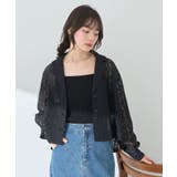 スパンコールレースショートシャツ | earth music&ecology | 詳細画像9