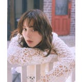 クロシェ風Vネックカーディガン | earth music&ecology | 詳細画像4