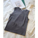 チャコールグレー | リブタンクトップ | earth music&ecology 