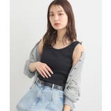 ブラック | ピコトリミングタンクトップ | earth music&ecology