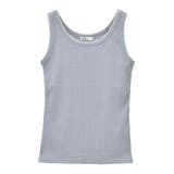 サックスブルー | ピコトリミングタンクトップ | earth music&ecology