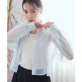 メッシュストライプショートシャツ | earth music&ecology | 詳細画像1