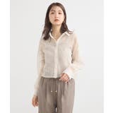 メッシュストライプショートシャツ | earth music&ecology | 詳細画像8
