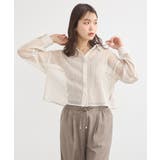 メッシュストライプショートシャツ | earth music&ecology | 詳細画像9