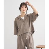 リラックスシャツジャケット / リネン混 | earth music&ecology | 詳細画像10