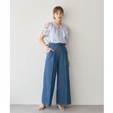 サイドベルトデニムパンツ | earth music&ecology | 詳細画像5