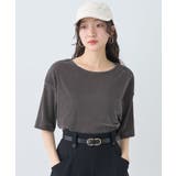 チャコールグレー | シアーベロアTee | earth music&ecology