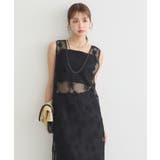 ブラック | コード刺繍ベスト | earth music&ecology 