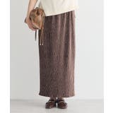 ブラウン | シャイニーベロアスカート | earth music&ecology 