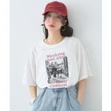 オフホワイト | アソートプリントレギュラースリットTee | earth music&ecology