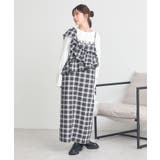 2wayフリルチェックキャミワンピース | earth music&ecology  | 詳細画像1 