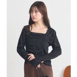 プリーツベロア風ギャザープルオーバー | earth music&ecology  | 詳細画像2 