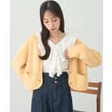 【WEB限定】ゴールド釦ショートニットカーディガン | earth music&ecology  | 詳細画像2 