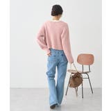 【WEB限定】ゴールド釦ショートニットカーディガン | earth music&ecology  | 詳細画像13 