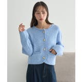 【WEB限定】ゴールド釦ショートニットカーディガン | earth music&ecology  | 詳細画像14 