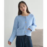 【WEB限定】ゴールド釦ショートニットカーディガン | earth music&ecology  | 詳細画像15 